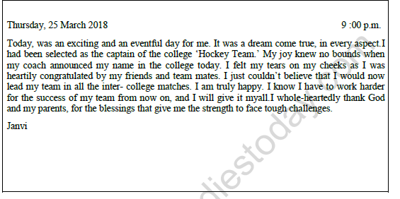 How To Write A Diary Entry Class 9